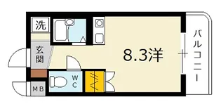 ジュネス真亀【4階】の間取り