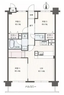 ライオンズシティ北綾瀬【2階】の間取り