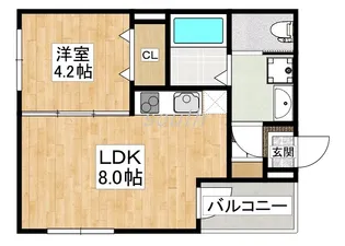 ハーモニーテラス中川西II【3階】の間取り