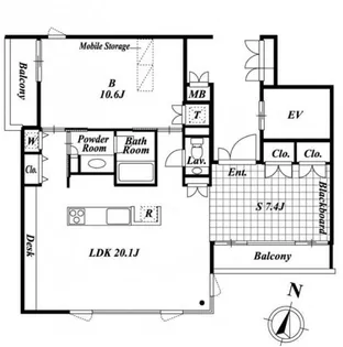月光町アパートメント【3階】の間取り