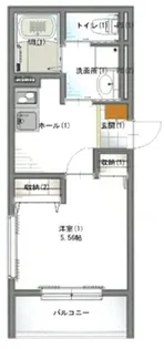 オーパス北在家【1階】の間取り