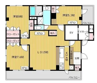 リンデンハイム【5階】の間取り