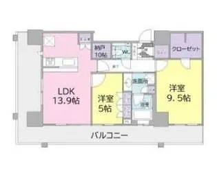 ウィステリア伝馬町【13階】の間取り