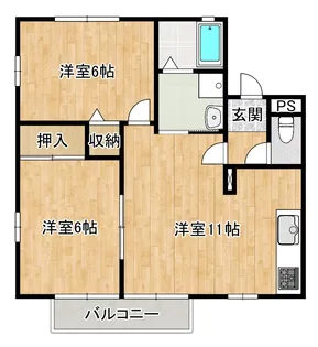 ファラオ参番館【1階】の間取り