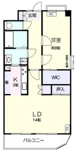 アレックス国立【3階】の間取り