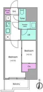 ドゥーエ亀戸III【6階】の間取り