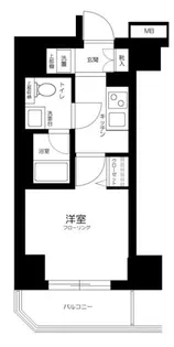 ハーモニーレジデンス品川WEST【9階】の間取り