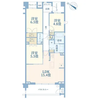 ドレッセ青葉台プレエスタ【2階】の間取り