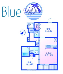 メゾングレイス【1階】の間取り