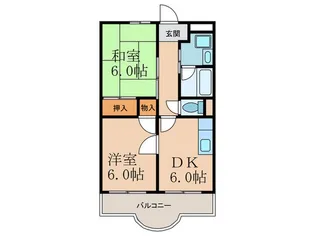 サンプラザ北【2階】の間取り