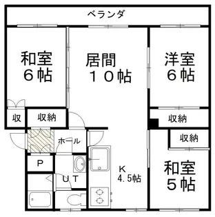 メイプルタウン楓 3号棟【1階】の間取り