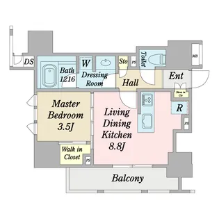 サンウッドフラッツ神田神保町【5階】の間取り