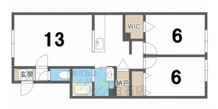 ルミエール1・4【1階】の間取り