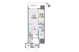 サニークレスト須崎町【4階】の間取り