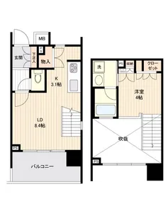 イクシア高津【4階】の間取り