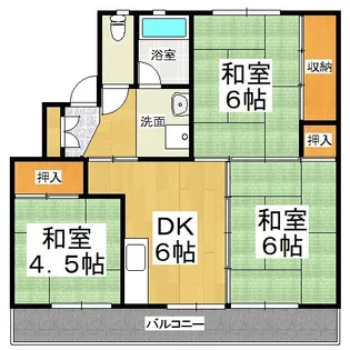 ビレッジハウス吉井 1号棟【1階】の間取り