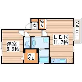 ラフィネ リジェール【1階】の間取り