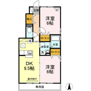 メゾンドールβ F棟【1階】の間取り