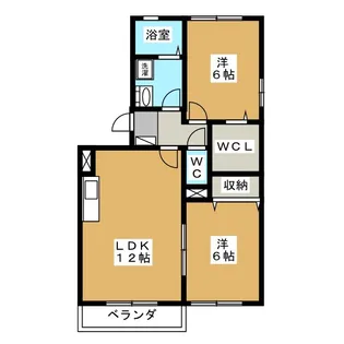 ライジング・エム B【1階】の間取り