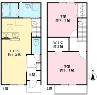 ユアメゾン ル フォレ 壱番館(ペット)【1階】の間取り