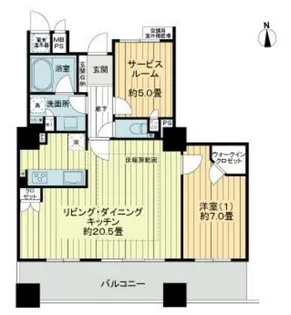 ライオンズタワー神戸旧居留地【11階】の間取り