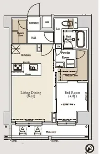 アーバンコア月島【11階】の間取り