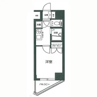 CYNTHIA FOUR-D GOTANDA-WEST【7階】の間取り