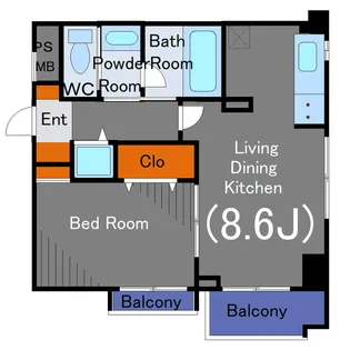 まんしょん目黒東山【2階】の間取り