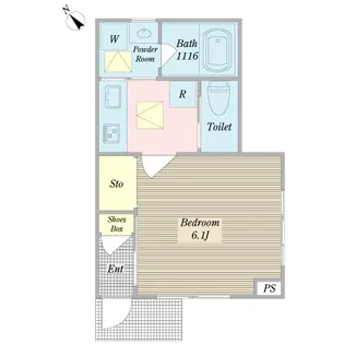 ビューラー南馬込II【1階】の間取り