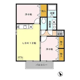 ベルテ D【2階】の間取り