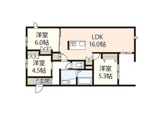Cier神田山【1階】の間取り