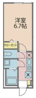 カインドネス八王子中央B棟【2階】の間取り