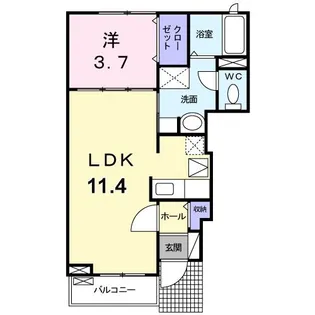 ウィスタリア【1階】の間取り