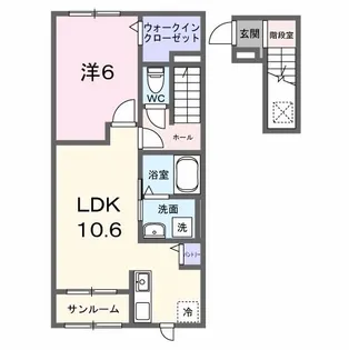 グラース アン【2階】の間取り