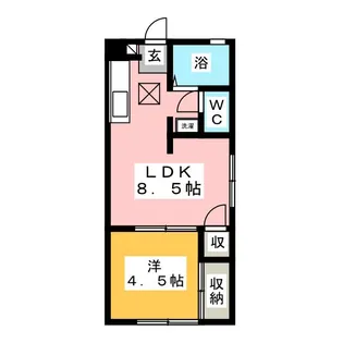 グランヒル湘南【1階】の間取り