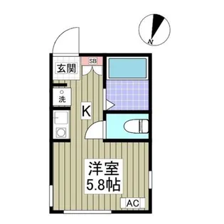 ヒルズ横浜【1階】の間取り