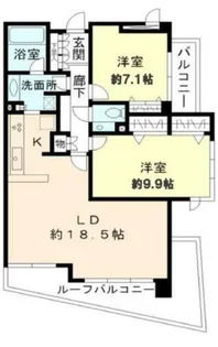 ヒューリック目黒三田【4階】の間取り