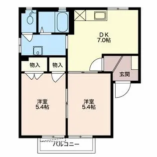 フレグランスHONEY【1階】の間取り