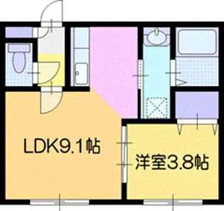 ワイスレーベン【3階】の間取り