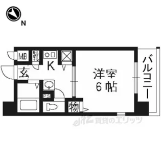 エステムコート京都河原町プレジール【8階】の間取り