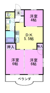 ハーモニー元今泉【5階】の間取り