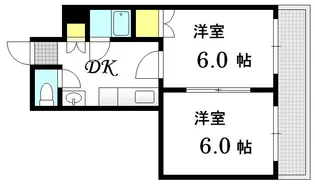 ボナハイツ川野【2階】の間取り