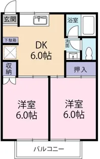 プレジールハクホウ【2階】の間取り