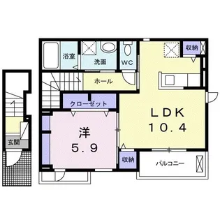 エルマーノ タワラヤ【2階】の間取り