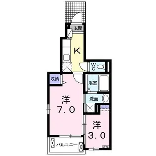 カ-サプラシ-ド【1階】の間取り