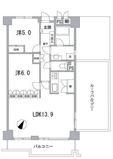 アイビハイツ南品川【12階】の間取り