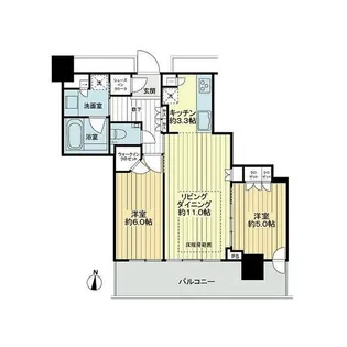 【分譲賃貸】ライオンズタワー札幌【16階】の間取り