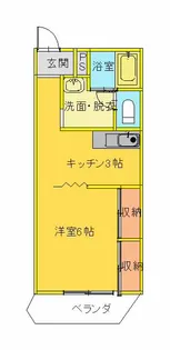 サンハウス中村【2階】の間取り
