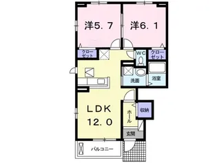 コンチェルト【1階】の間取り