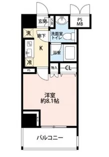 ライジングプレイス浅草弐番館【5階】の間取り